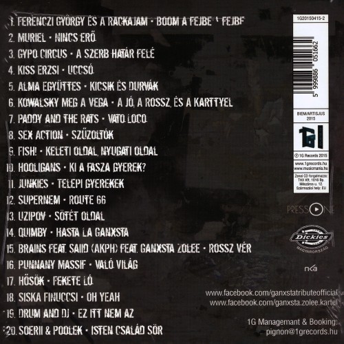 Válogatás - Ganxsta Zolee és a Kartel Tribute album [20 év] (papírtokos CD)
