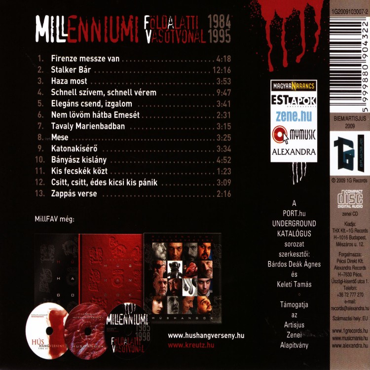 Millenniumi Földalatti Vasútvonal - 1984-1995 (CD) Millenniumi Földalatti Vasútvonal - 1984-1995 (CD)